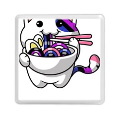 Genderfluid T- Shirt Genderfluid Pride Kawaii Car Ramen Noodles Genderfluid Flag T- Shirt Memory Card Reader (square) by ZUXUMI