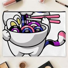 Genderfluid T- Shirt Genderfluid Pride Kawaii Car Ramen Noodles Genderfluid Flag T- Shirt Cosmetic Bag (xxxl) by ZUXUMI