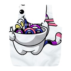 Genderfluid T- Shirt Genderfluid Pride Kawaii Car Ramen Noodles Genderfluid Flag T- Shirt Full Print Recycle Bag (l) by ZUXUMI