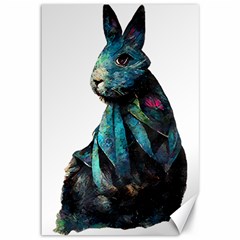 Rabbit T-shirtrabbit Watercolor Painting #rabbit T-shirt Canvas 12  X 18  by EnriqueJohnson