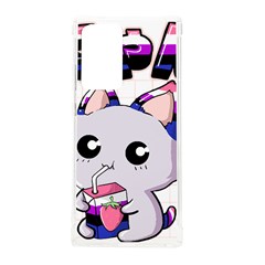 Genderfluid T- Shirt Genderfluid Pride Kawaii Cat Strawberry Milk T- Shirt Samsung Galaxy Note 20 Ultra Tpu Uv Case by ZUXUMI