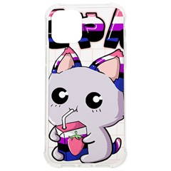 Genderfluid T- Shirt Genderfluid Pride Kawaii Cat Strawberry Milk T- Shirt Iphone 12/12 Pro Tpu Uv Print Case by ZUXUMI