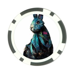 Rabbit T-shirtrabbit Watercolor Painting #rabbit T-shirt Poker Chip Card Guard by EnriqueJohnson