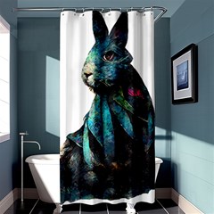 Rabbit T-shirtrabbit Watercolor Painting #rabbit T-shirt Shower Curtain 36  X 72  (stall)  by EnriqueJohnson