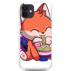 Genderfluid T- Shirt Genderfluid Pride Kawaii Fox Ramen Noodles Genderfluid Flag T- Shirt Iphone 12/12 Pro Tpu Uv Print Case by ZUXUMI