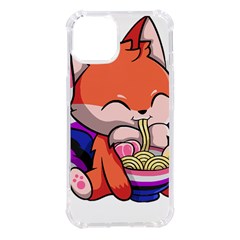 Genderfluid T- Shirt Genderfluid Pride Kawaii Fox Ramen Noodles Genderfluid Flag T- Shirt Iphone 14 Tpu Uv Print Case by ZUXUMI