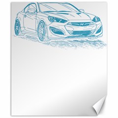 Genesis Coupe T- Shirt Hyundai Genesis Coupe Lineart Blueprint T- Shirt Canvas 8  X 10  by ZUXUMI