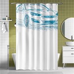 Genesis Coupe T- Shirt Hyundai Genesis Coupe Lineart Blueprint T- Shirt Shower Curtain 48  x 72  (Small)  Curtain(48  X 72 )