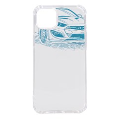 Genesis Coupe T- Shirt Hyundai Genesis Coupe Lineart Blueprint T- Shirt Iphone 14 Plus Tpu Uv Print Case by ZUXUMI