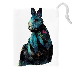 Rabbit T-shirtrabbit Watercolor Painting #rabbit T-shirt Drawstring Pouch (4xl) by EnriqueJohnson