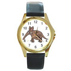 Aardvark  Shirt Steal Your Heart Aardvark 02  Shirt4 Round Gold Metal Watch by EnriqueJohnson