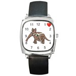 Aardvark  Shirt Steal Your Heart Aardvark 02  Shirt4 Square Metal Watch Front