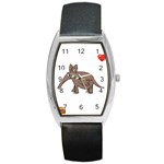 Aardvark  Shirt Steal Your Heart Aardvark 02  Shirt4 Barrel Style Metal Watch Front