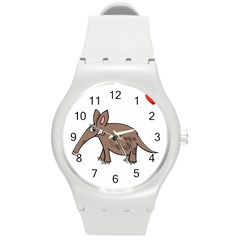 Aardvark  Shirt Steal Your Heart Aardvark 02  Shirt4 Round Plastic Sport Watch (m) by EnriqueJohnson