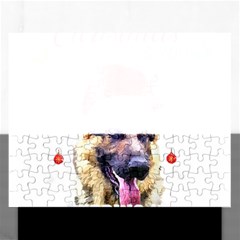 German Shepherd T- Shirt Cute German Shepherd Dog T- Shirt (1) Rectangular Jigsaw Puzzl by ZUXUMI