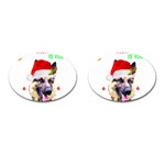 German Shepherd T- Shirt Cute German Shepherd Dog T- Shirt (1) Cufflinks (Oval) Front(Pair)