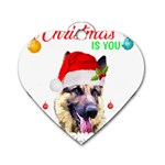 German Shepherd T- Shirt Cute German Shepherd Dog T- Shirt (1) Dog Tag Heart (One Side) Front