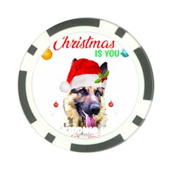 German Shepherd T- Shirt Cute German Shepherd Dog T- Shirt (1) Poker Chip Card Guard by ZUXUMI