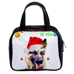 German Shepherd T- Shirt Cute German Shepherd Dog T- Shirt (1) Classic Handbag (two Sides) by ZUXUMI