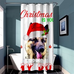 German Shepherd T- Shirt Cute German Shepherd Dog T- Shirt (1) Shower Curtain 36  X 72  (stall)  by ZUXUMI