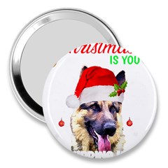 German Shepherd T- Shirt Cute German Shepherd Dog T- Shirt (1) 3  Handbag Mirrors by ZUXUMI