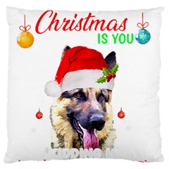 German Shepherd T- Shirt Cute German Shepherd Dog T- Shirt (1) Standard Premium Plush Fleece Cushion Case (two Sides) by ZUXUMI