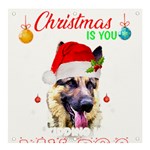 German Shepherd T- Shirt Cute German Shepherd Dog T- Shirt (1) Banner and Sign 4  x 4  Front