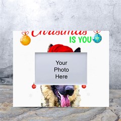 German Shepherd T- Shirt Cute German Shepherd Dog T- Shirt (1) White Tabletop Photo Frame 4 x6  by ZUXUMI