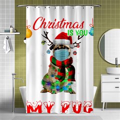 German Shepherd T- Shirt Cute German Shepherd Dog T- Shirt Shower Curtain 48  X 72  (small)  by ZUXUMI