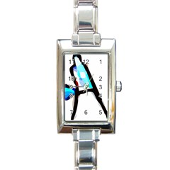 Abstract Art Sport Baseline Tennis  Shirt Abstract Art Sport - Baseline Tennis  Shirt6 Rectangle Italian Charm Watch by EnriqueJohnson