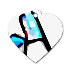 Abstract Art Sport Baseline Tennis  Shirt Abstract Art Sport - Baseline Tennis  Shirt6 Dog Tag Heart (one Side) by EnriqueJohnson