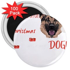 German Shepherd T- Shirt German Shepherd Merry Christmas T- Shirt (1) 3  Magnets (100 Pack)