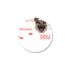 German Shepherd T- Shirt German Shepherd Merry Christmas T- Shirt (1) Golf Ball Marker (4 Pack) by ZUXUMI