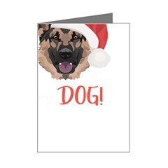 German Shepherd T- Shirt German Shepherd Merry Christmas T- Shirt (1) Mini Greeting Card by ZUXUMI