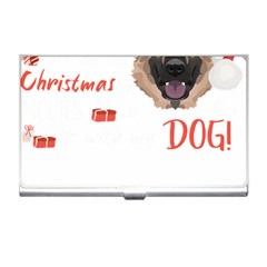 German Shepherd T- Shirt German Shepherd Merry Christmas T- Shirt (1) Business Card Holder by ZUXUMI