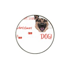 German Shepherd T- Shirt German Shepherd Merry Christmas T- Shirt (1) Hat Clip Ball Marker (4 Pack) by ZUXUMI