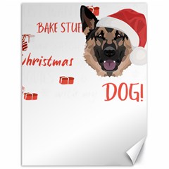 German Shepherd T- Shirt German Shepherd Merry Christmas T- Shirt (1) Canvas 18  X 24  by ZUXUMI