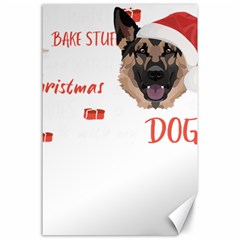 German Shepherd T- Shirt German Shepherd Merry Christmas T- Shirt (1) Canvas 24  X 36  by ZUXUMI