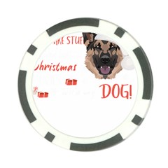 German Shepherd T- Shirt German Shepherd Merry Christmas T- Shirt (1) Poker Chip Card Guard (10 Pack) by ZUXUMI