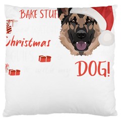 German Shepherd T- Shirt German Shepherd Merry Christmas T- Shirt (1) Standard Premium Plush Fleece Cushion Case (two Sides) by ZUXUMI