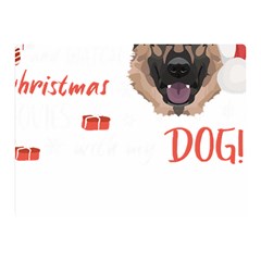 German Shepherd T- Shirt German Shepherd Merry Christmas T- Shirt (1) Two Sides Premium Plush Fleece Blanket (mini) by ZUXUMI