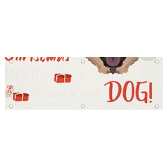 German Shepherd T- Shirt German Shepherd Merry Christmas T- Shirt (1) Banner And Sign 6  X 2  by ZUXUMI