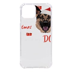 German Shepherd T- Shirt German Shepherd Merry Christmas T- Shirt (1) Iphone 14 Tpu Uv Print Case by ZUXUMI