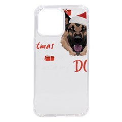 German Shepherd T- Shirt German Shepherd Merry Christmas T- Shirt (1) Iphone 14 Pro Max Tpu Uv Print Case by ZUXUMI