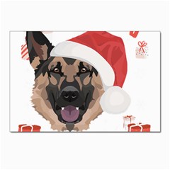 German Shepherd T- Shirt German Shepherd Merry Christmas T- Shirt (2) Postcard 4 x 6  (pkg Of 10) by ZUXUMI