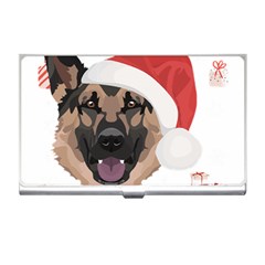 German Shepherd T- Shirt German Shepherd Merry Christmas T- Shirt (2) Business Card Holder by ZUXUMI