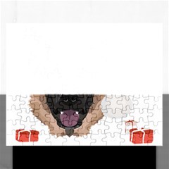 German Shepherd T- Shirt German Shepherd Merry Christmas T- Shirt (2) Rectangular Jigsaw Puzzl by ZUXUMI