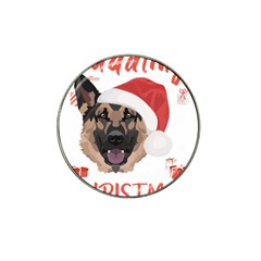 German Shepherd T- Shirt German Shepherd Merry Christmas T- Shirt (2) Hat Clip Ball Marker by ZUXUMI