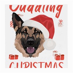 German Shepherd T- Shirt German Shepherd Merry Christmas T- Shirt (2) Medium Glasses Cloth (2 Sides) by ZUXUMI