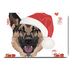 German Shepherd T- Shirt German Shepherd Merry Christmas T- Shirt (2) Large Doormat by ZUXUMI